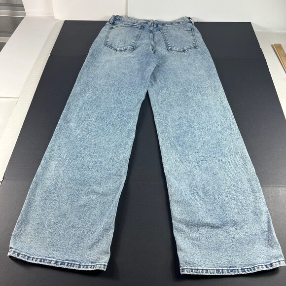 Evereve Jean Womens 32x33* The Ever Trouser High Rise Wide Leg Blue Denim Tag 31 - Picture 10 of 16